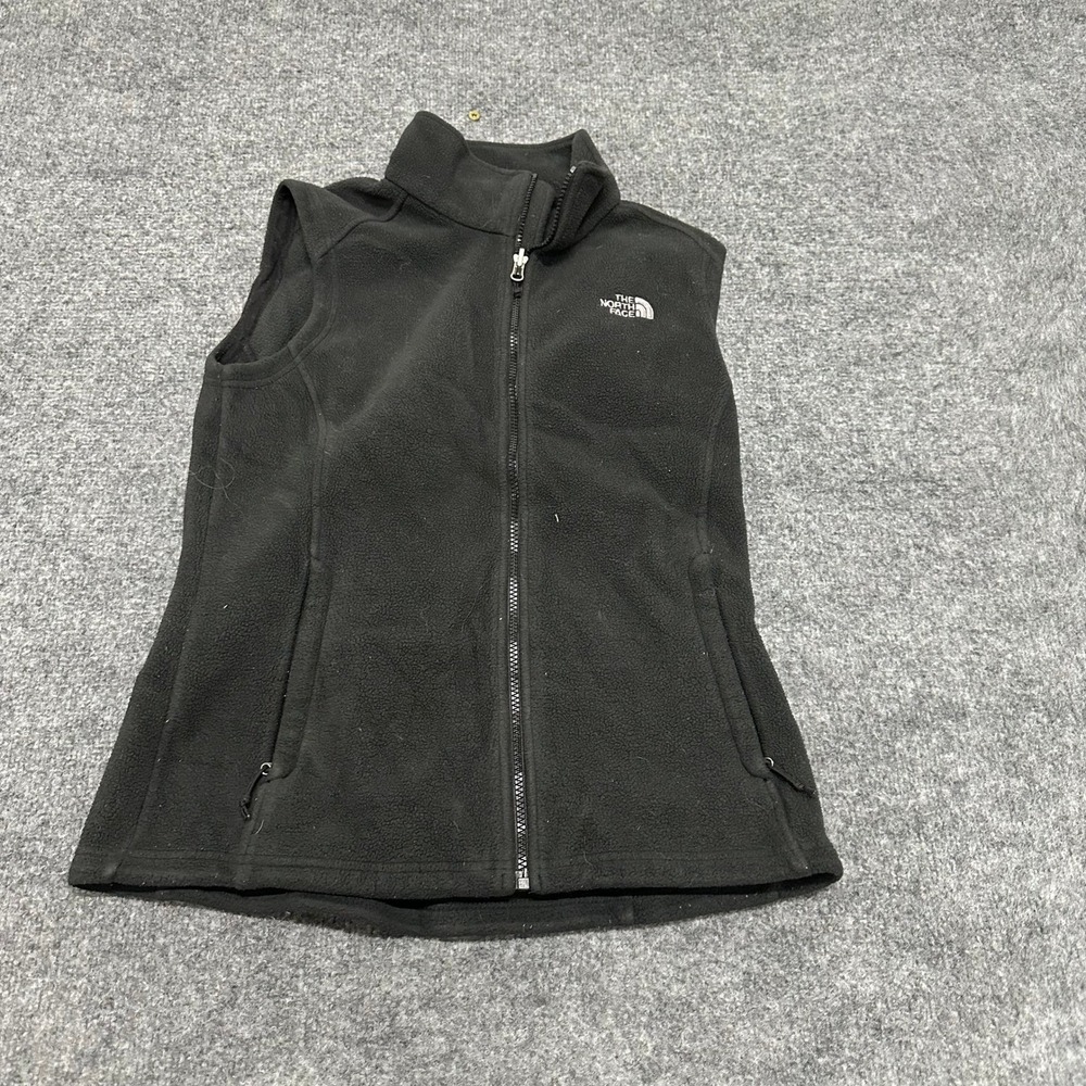 The North Face Fleece Vest Womens Size S Black Slim Fit Full Zip FlashDry Gear